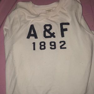 White Abercrombie & Fitch sweater top.